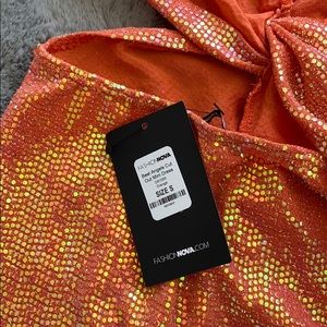 Fashion Nova Dresses - Fashion Nova orange sequin dress Fashion Nova Dresses - Fashion Nova orange sequin dress